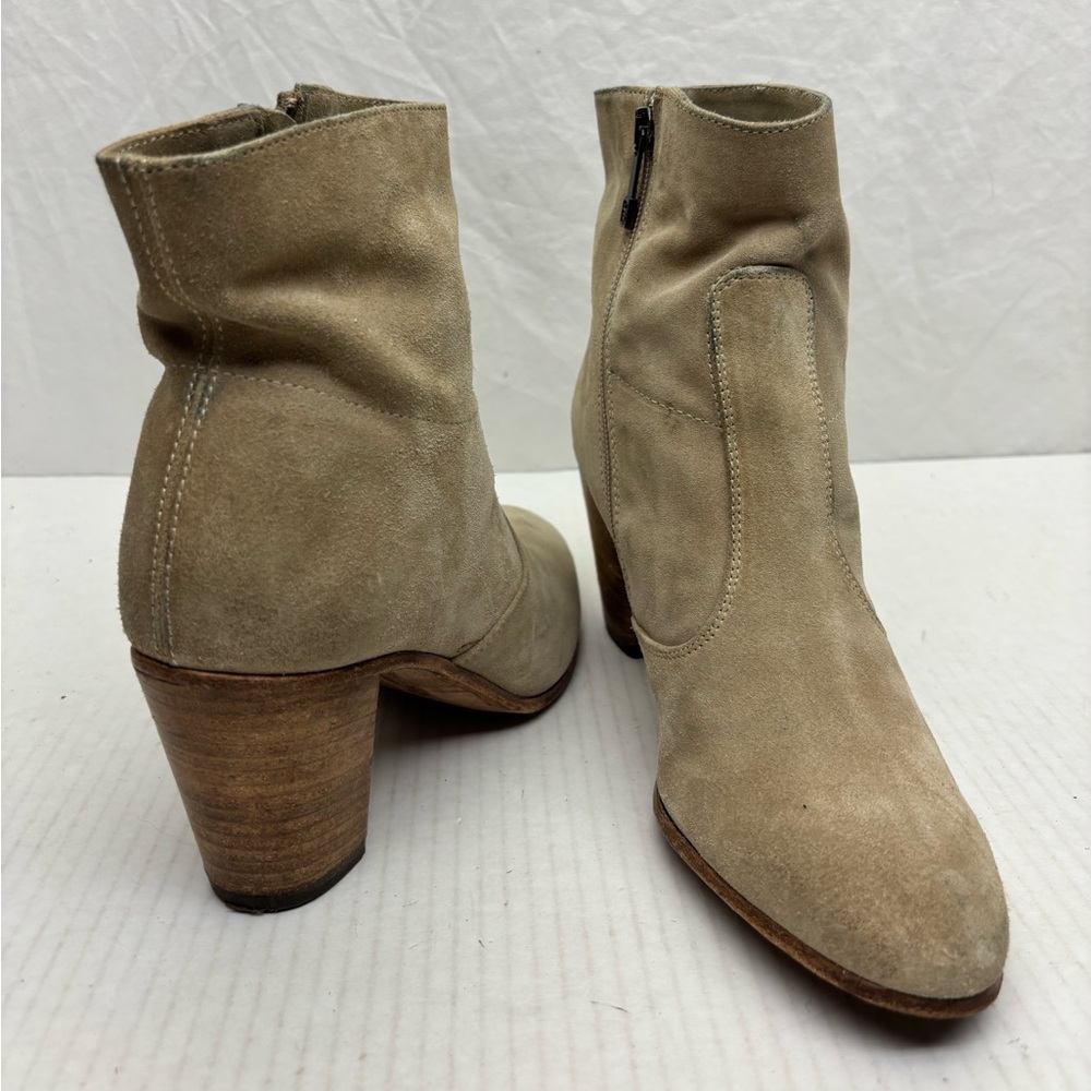 Alberto Fermani Women's Tan Suede Ankle Boots, SZ 37, box 28